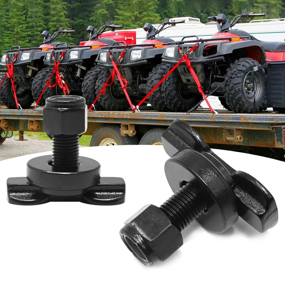 8 Pack L-Track Double Lug Stud Nuts, Steel, 6000 lb