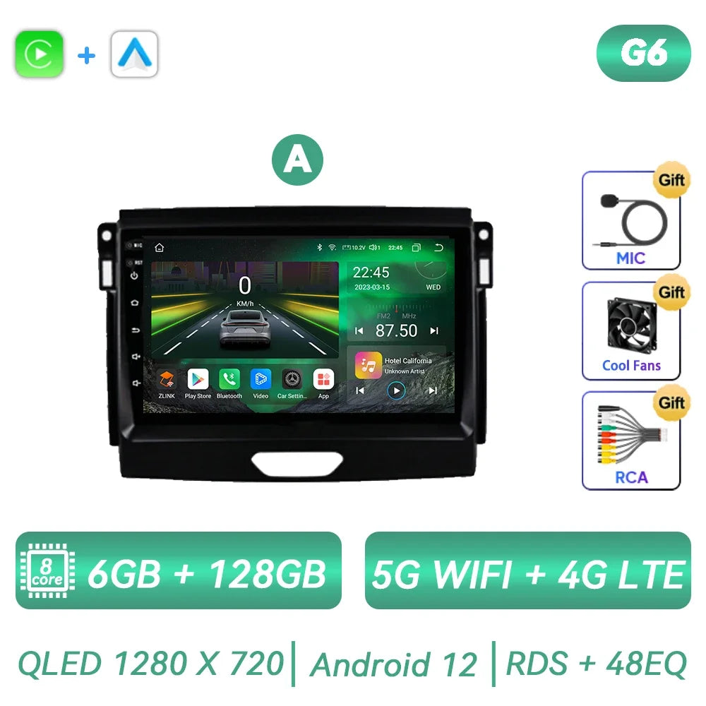 Ford Ranger/Everest 2015-2020 Android Head Unit, CarPlay, GPS