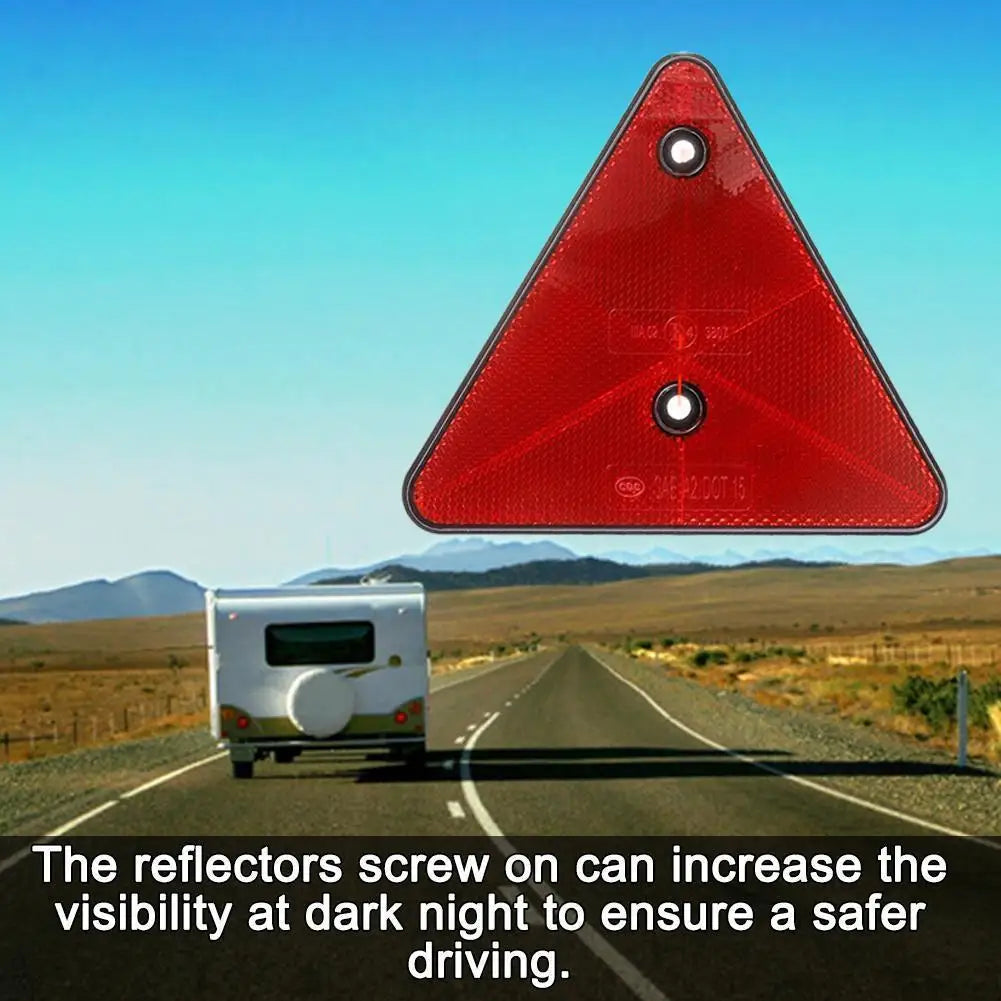 Red Trailer Triangle Reflectors