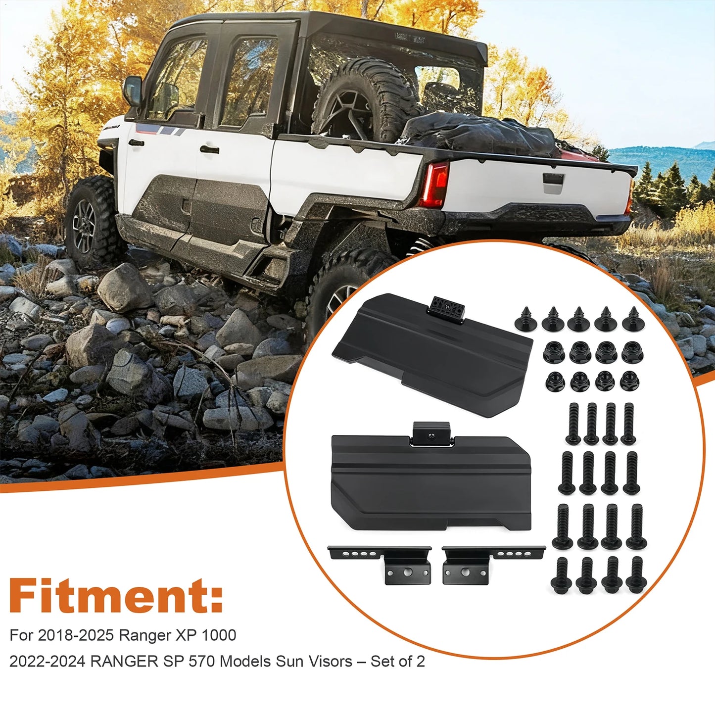 Ranger XP 1000 / SP 570 Sun Visor Set