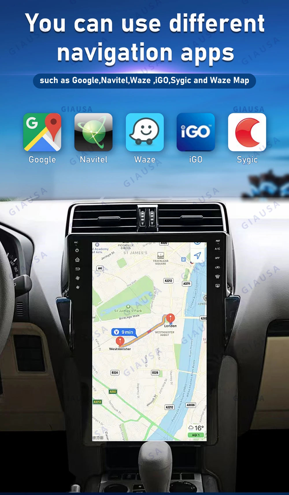 Ford Ranger 2015-2020 Android 13 Car Stereo, GPS, CarPlay