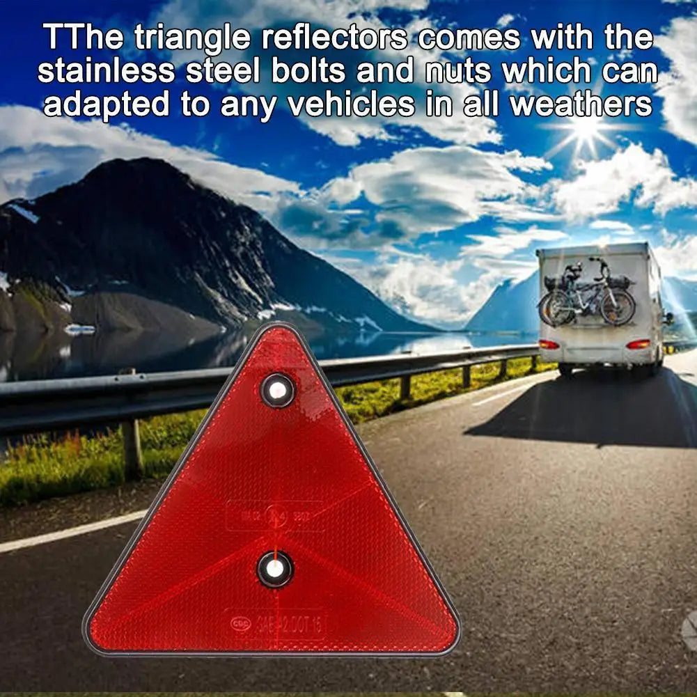 Red Trailer Triangle Reflectors