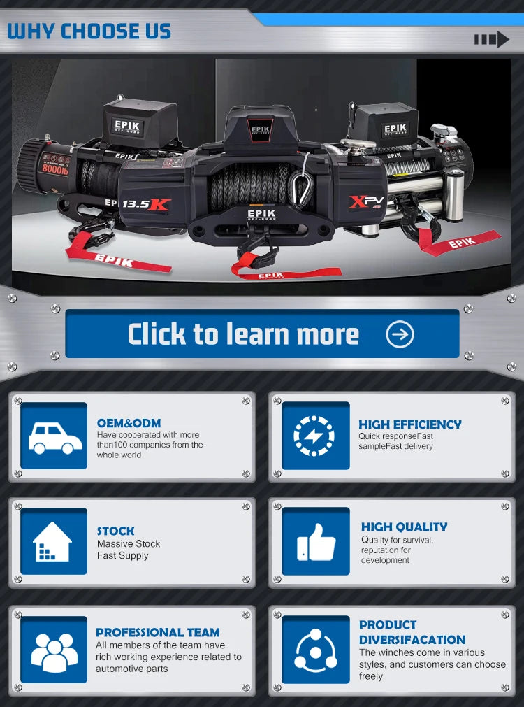 RS-13.0 12V 13000lb Electric Winch