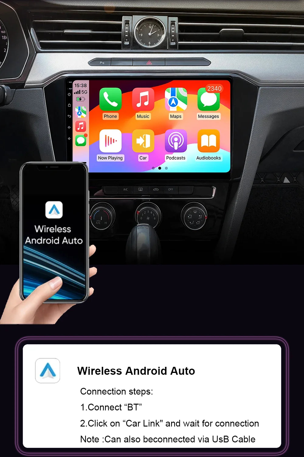 Ford Ranger 2015-2022 Android 15 Head Unit, QLED, CarPlay