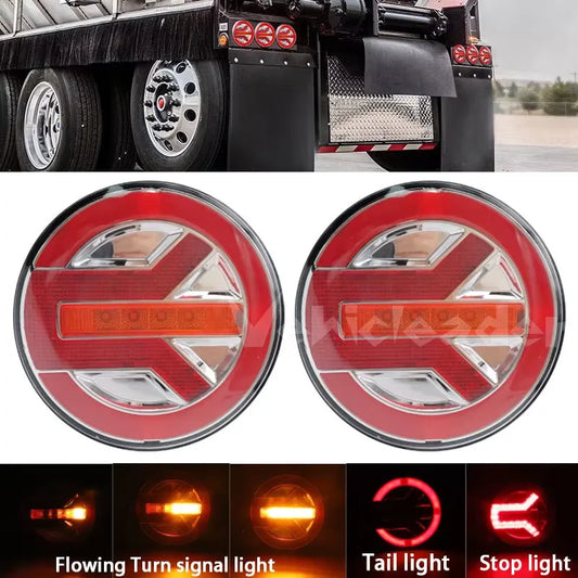 Round LED Tail Light 12V-24V