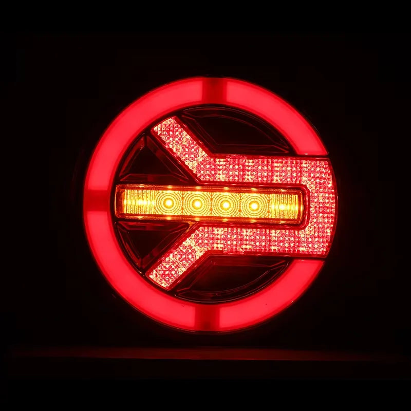 Round LED Tail Light 12V-24V