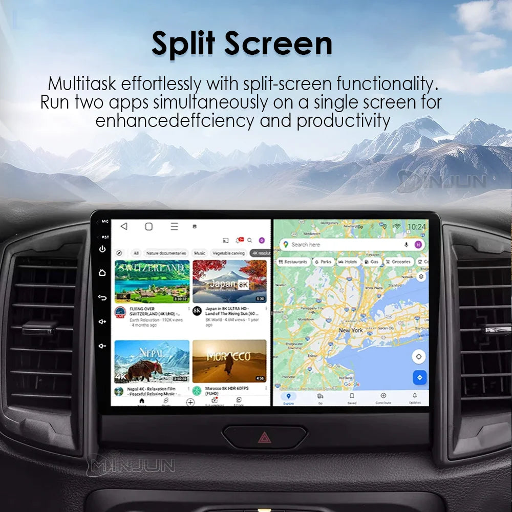 Ford Ranger 2015-2022 Android 15 Head Unit, QLED, CarPlay