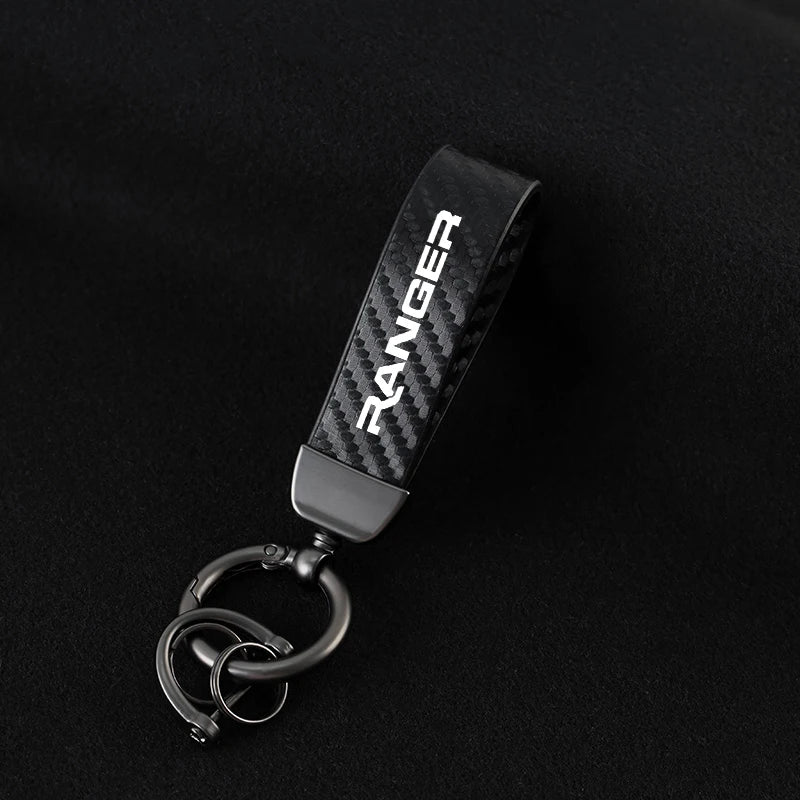Ford Ranger Horseshoe Leather Keyring