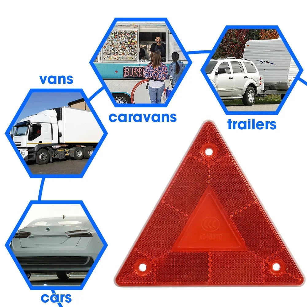 2pc Triangle Warning Reflector