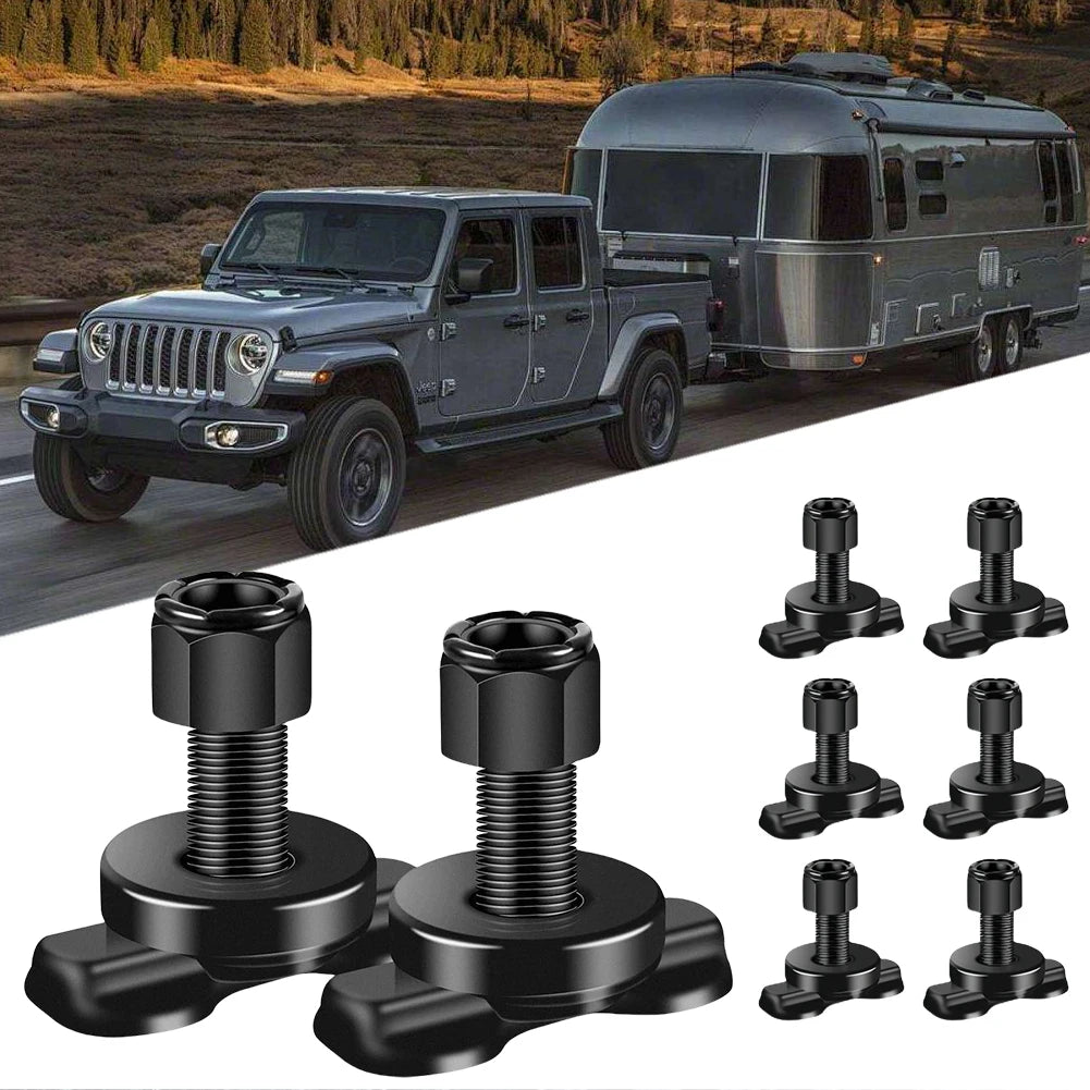 8 Pack L-Track Double Lug Stud Nuts, Steel, 6000 lb