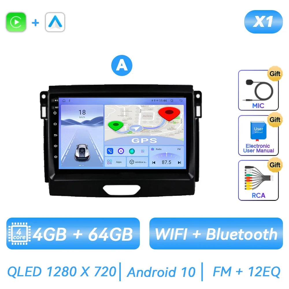 Ford Ranger/Everest 2015-2020 Android Car Stereo, 9" GPS, CarPlay