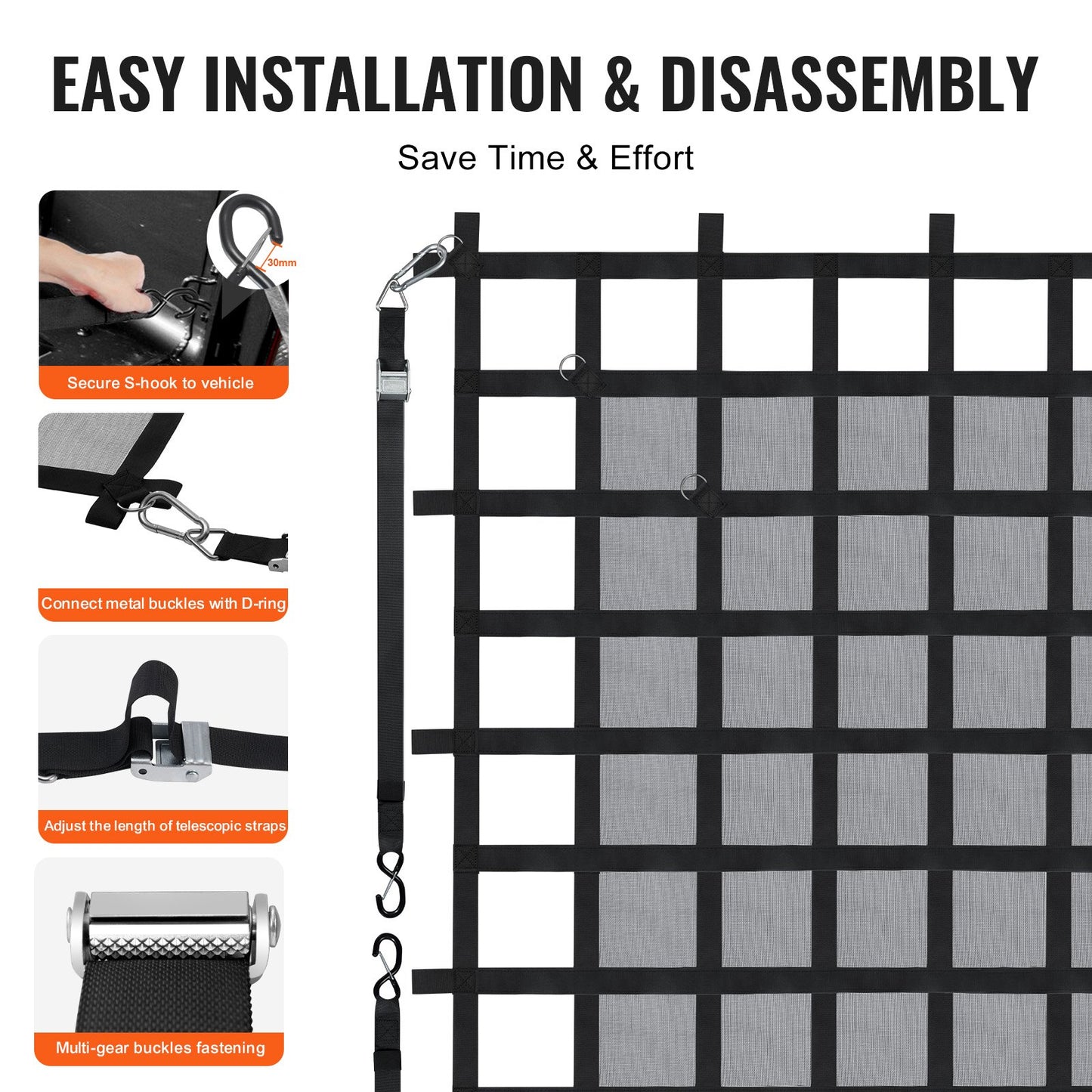 Heavy Duty Cargo Net - 72 x 57in